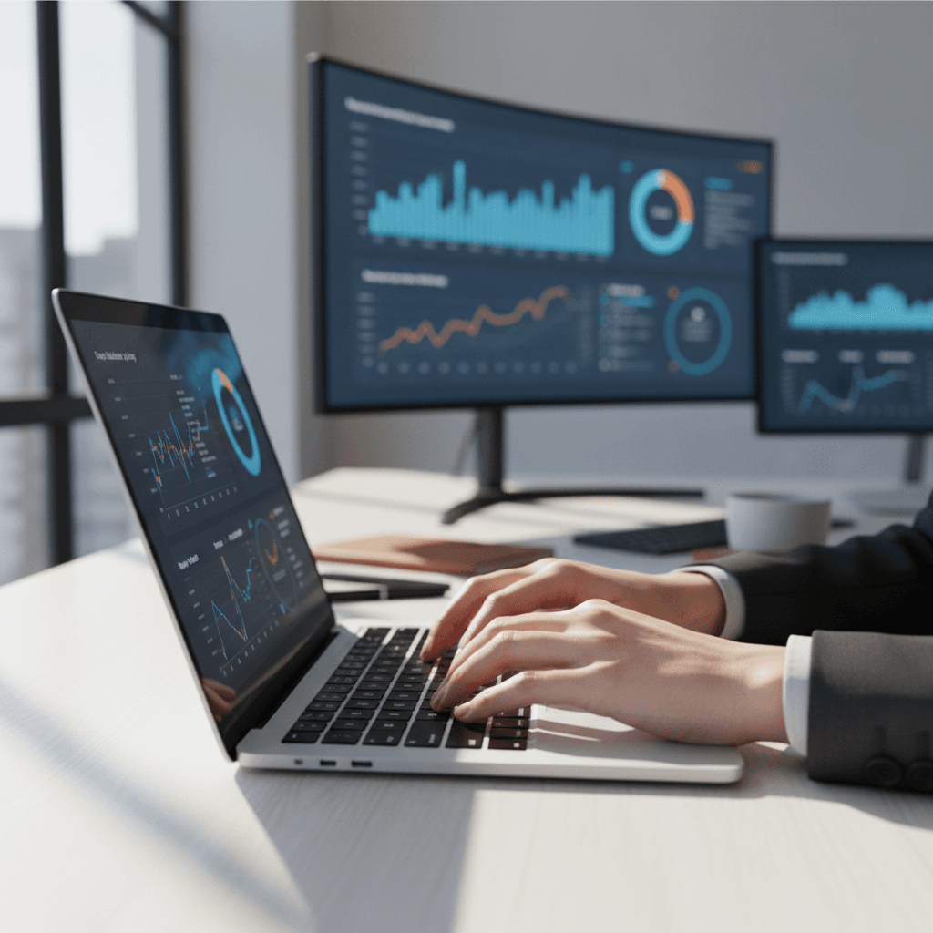 Developer working with AI automation dashboards